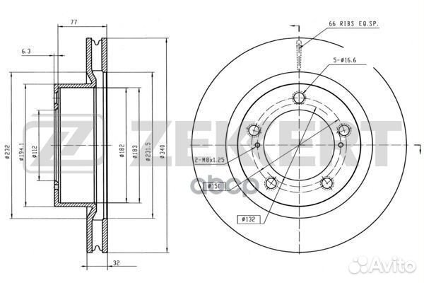 Диск торм. перед. Lexus LX570 (J2 ) 07- Toyot