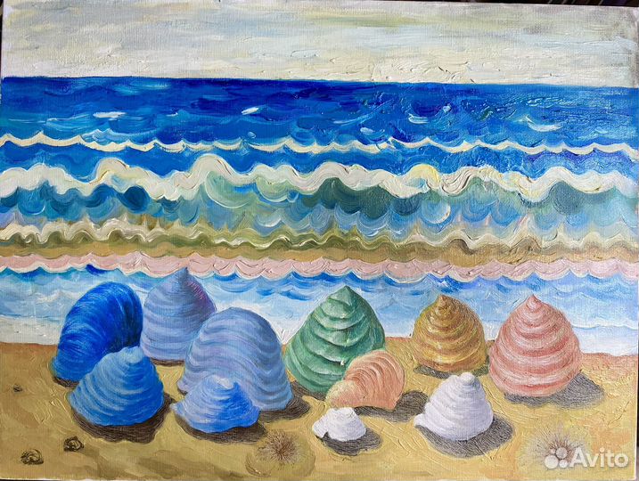 Картина маслом «Морские раковины«