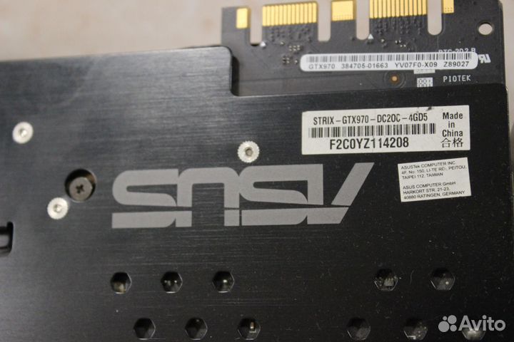 4gb gtx970 Asus strix в отличном