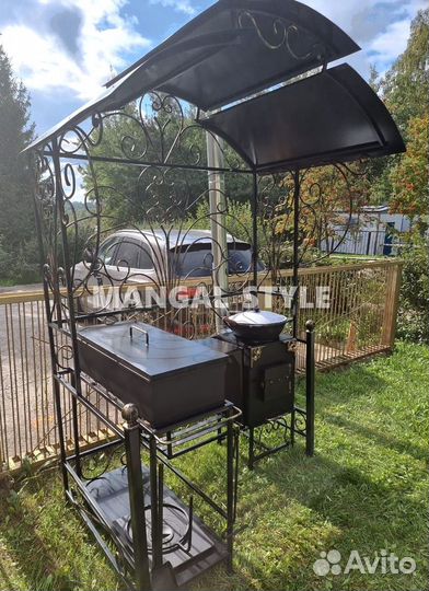 Мангал с крышей