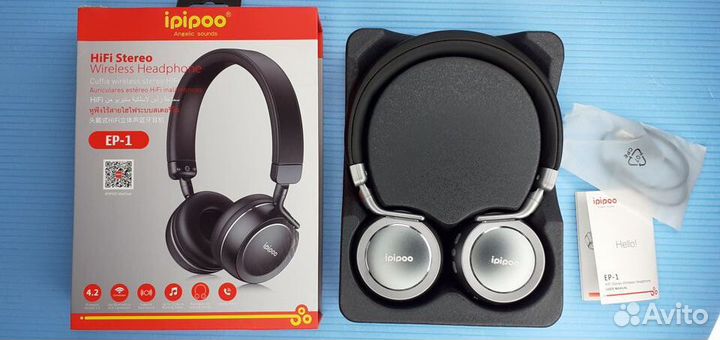 Беспроводные наушники с Hi Fi Стерео Ipipoo Звонки