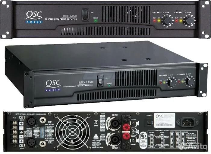 Усилитель звука Pro 2800W QSC RMX1450 USA Stereo