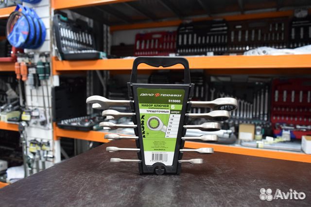 Набор ключей комбинированных трещоточных 6 шт