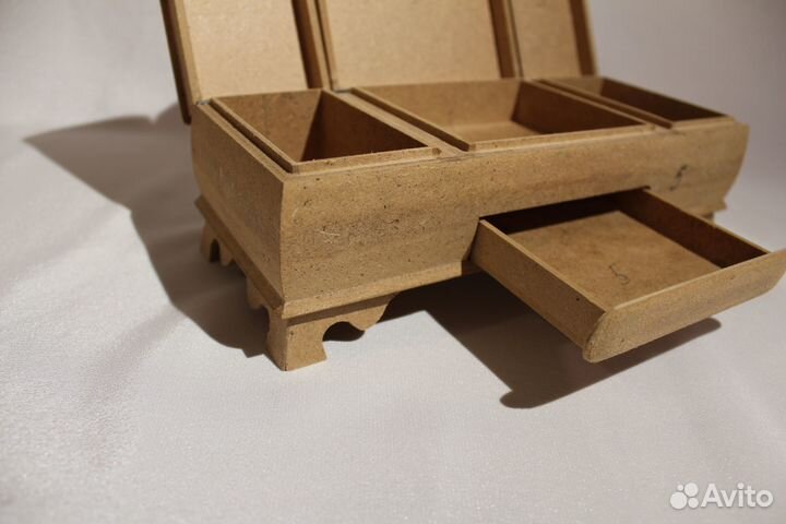 Шкатулка ларец мдф тройной. Заготовка для творчест