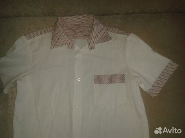 Летняя рубашка хлопок на мальчика 10-14 лет