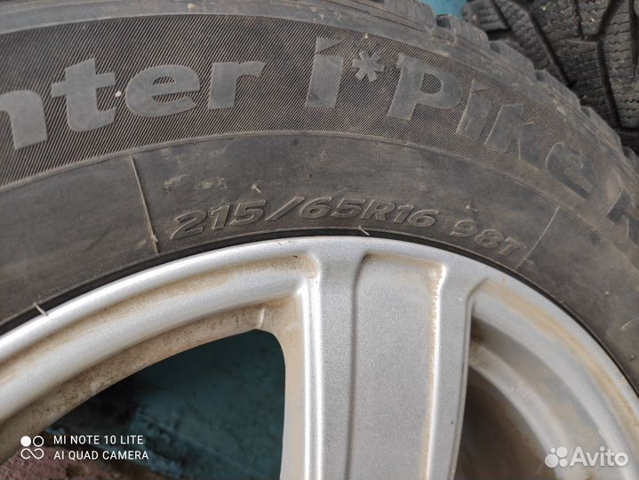 Колеса зимние шипы hankook 215/65/R16