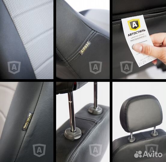 Чехлы на Honda Fit (2001-2013 г.в.) (экокожа+алька