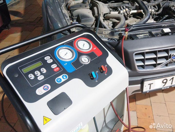 Заправка авто кондиционера. Удаление катализатора