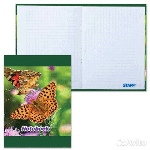 Блокнот клетка 80 л формат А6-обложка тв. лак