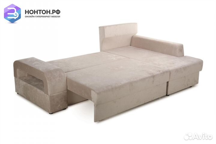 Диван угловой еврокнижка Марго бежевый
