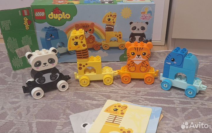 Lego duplo паровозик с животными