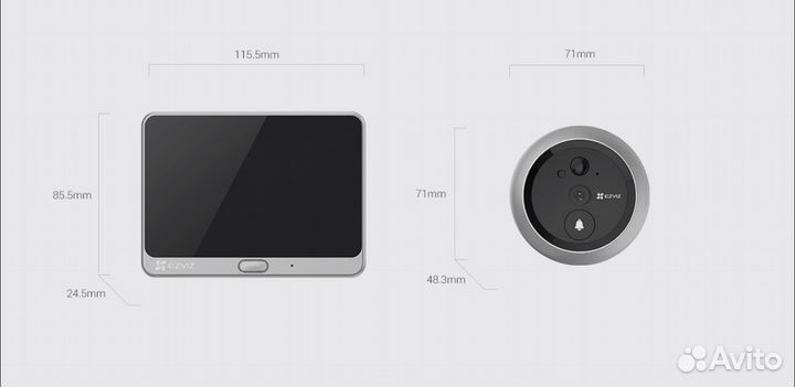 Ezviz DP2C wi-fi дверной глазок с монитором