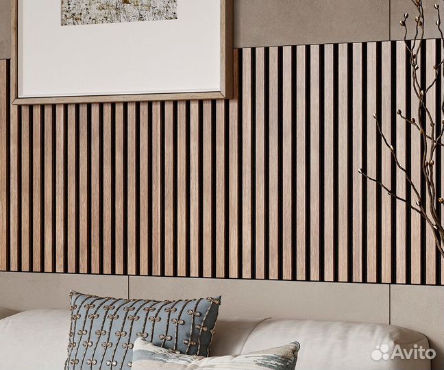 Акустическая панель Cosca Decor Сканди Ясень Тирамису, 600x600x19мм Бежевый