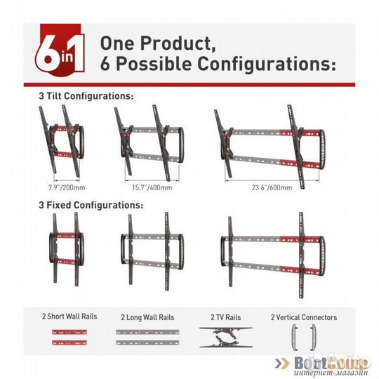 Крепление настенное для TV barkan BM410T