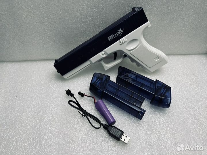 Водяной автоматический пистолет Glock синий