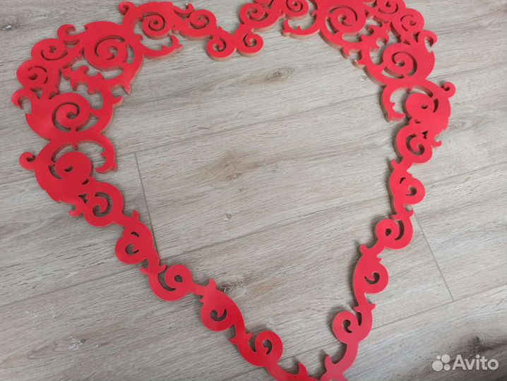 Сердце ажурное мдф