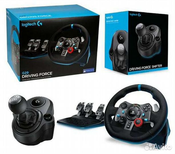 Руль logitech g29 + driving force shifter