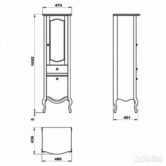 Мебель для ванной Migliore Impero 110 см Avorio 25961