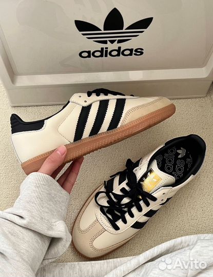 Adidas Samba OG кремовые Оригинал