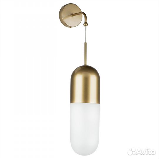 Бра настенный металлический со стеклом модерн