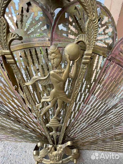 Старинный каминный экран 