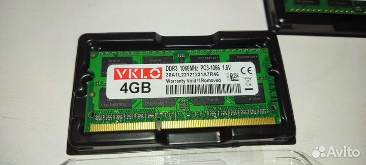 Vklo 30A1L22121231A7R46 So-Dimm 4Gb PC3-8500, DDR3