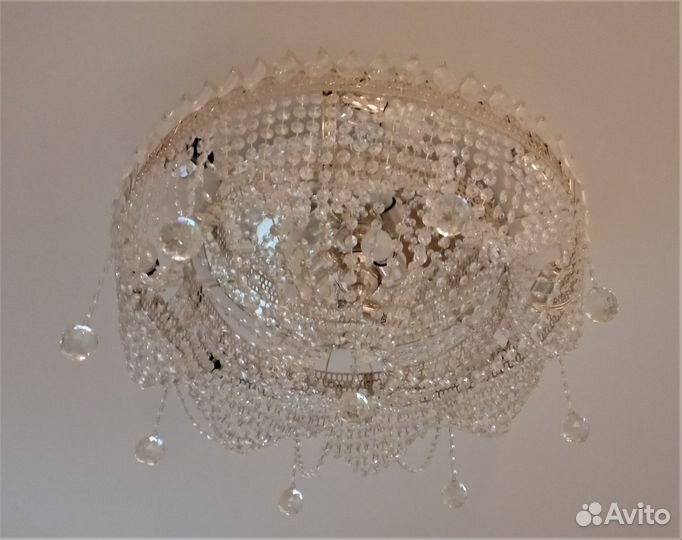 Люстра потолочная хрустальная 70 cм