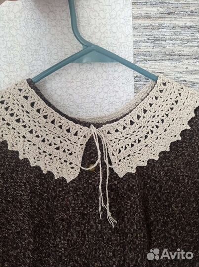 Винтажный воротник хлопок