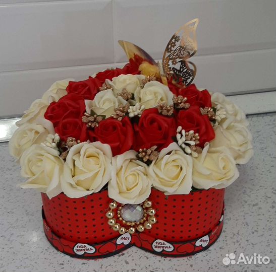 Букеты из мыльных роз