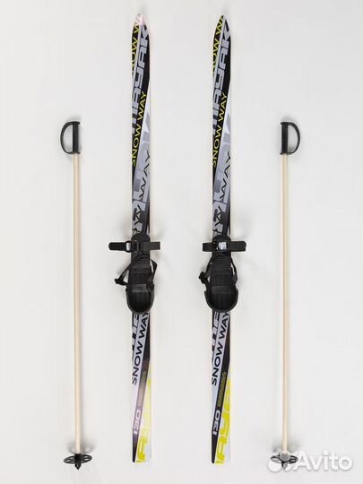 Детский лыжный комплект с креплениями