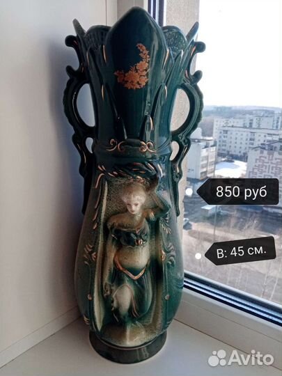 Вазы д/цветов. Хрусталь/керамика/кобальт/оникс