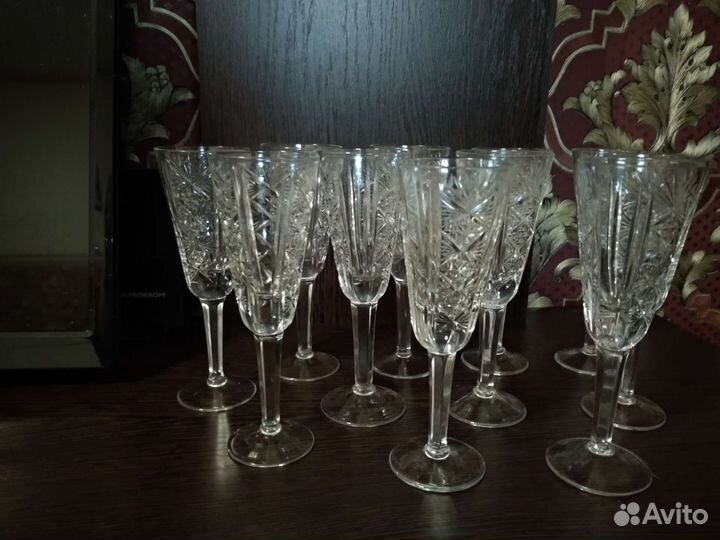 Рюмки/стопки хрустальные СССР. 14 см