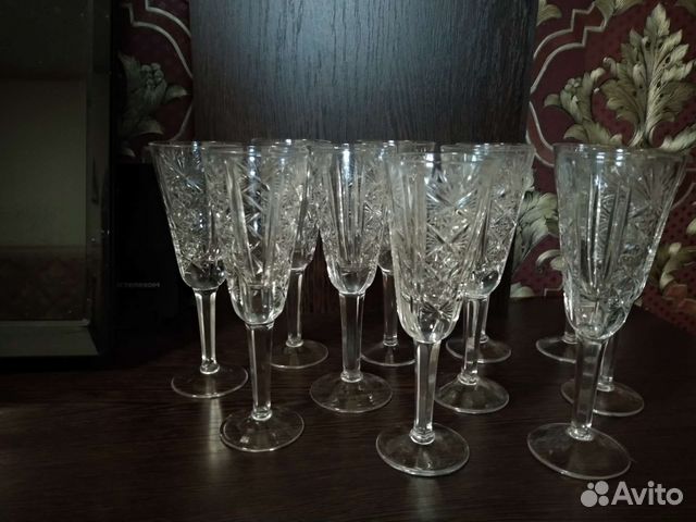 Рюмки/стопки хрустальные СССР. 14 см