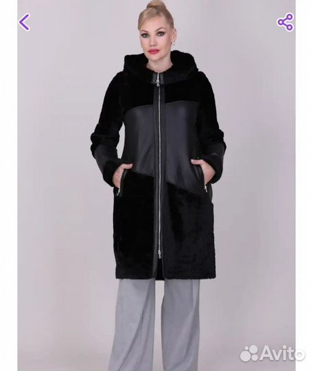Натуральная дубленка- шубка
