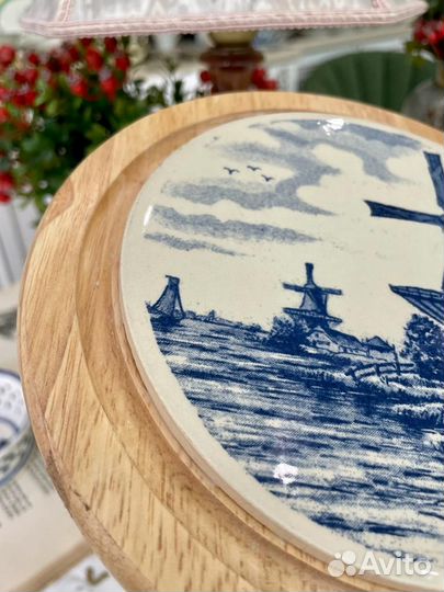 Винтаж тарелка, панно Delft Blue