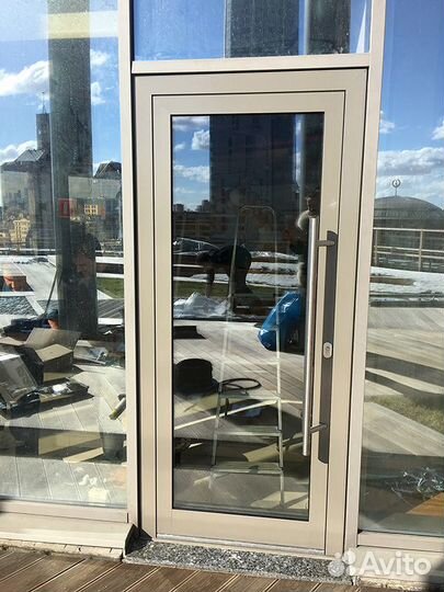 Дверь алюминий теплая