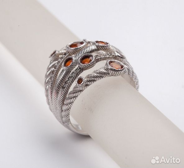 Американское серебряное кольцо с цитринами от комп