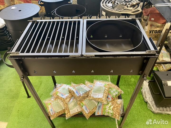 Мангал с печью под казан