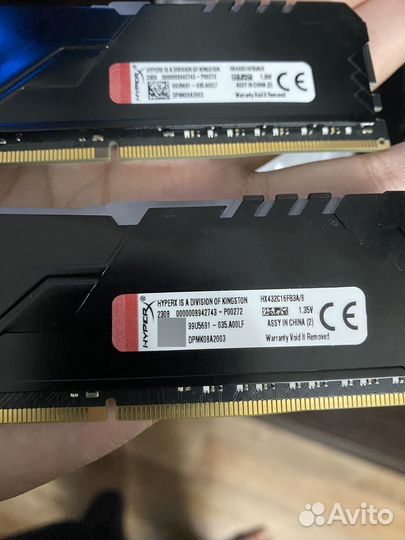 Оперативная память Hyperx fury ddr4 16gb RGB