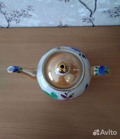 Чайники заварочные, сахарница СССР Дулево Песочное