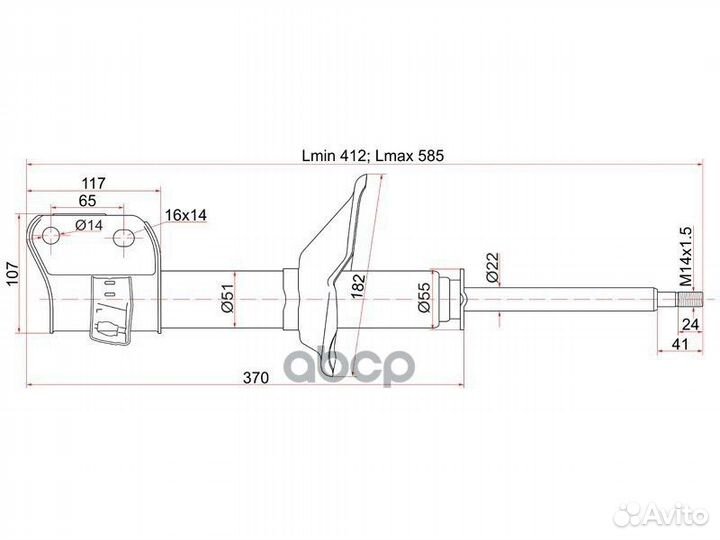 Стойка передняя subaru impreza/legacy 92-03 LH