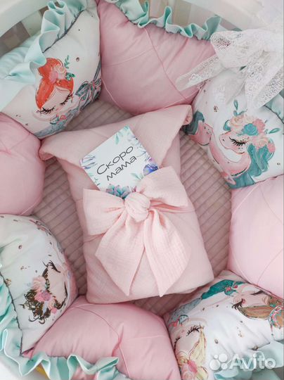 Конверт на выписку муслиновый на лето (новый)