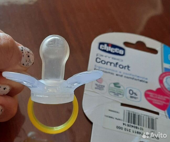 Пустышка chicco силиконовая 0 -6 мес