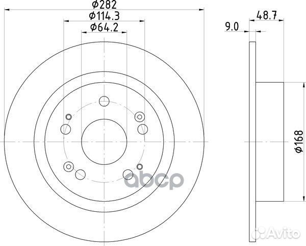 Диск тормозной зад ND8006K nisshinbo