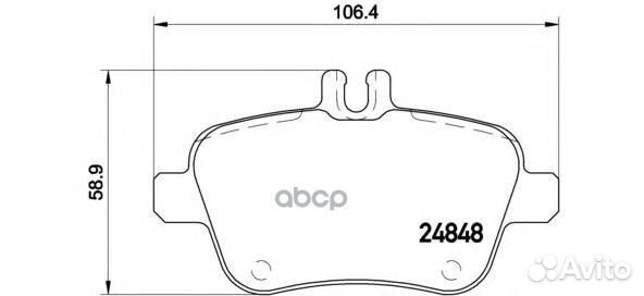 Колодки тормозные, задние P50091 Brembo