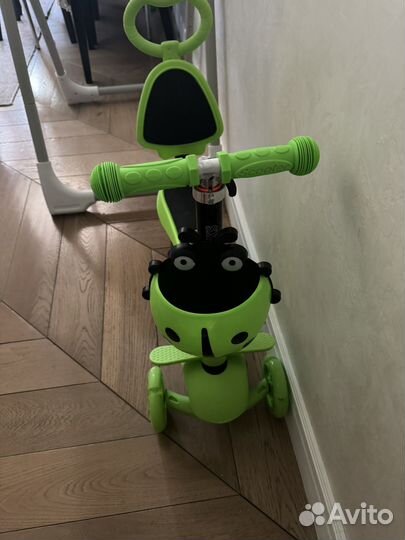 Забронирован ) Самокат беговел 3 в 1 с ручкой