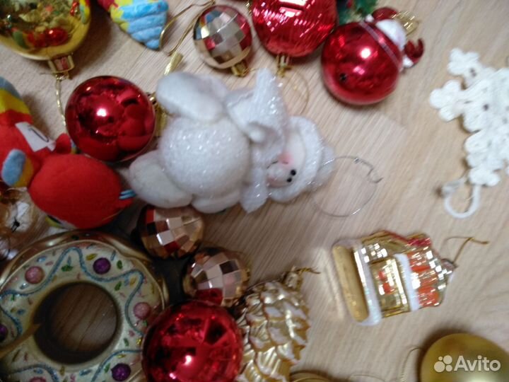 Новогодние украшения игрушки пакетом