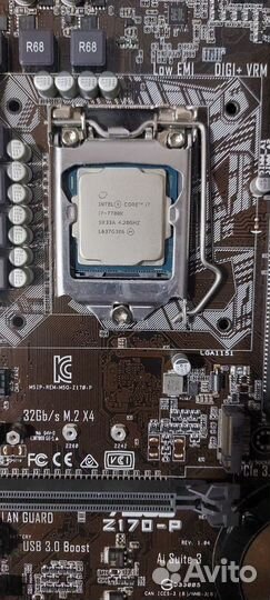Материнская плата Asus Z170-P+i7 7700k+16Gb озу