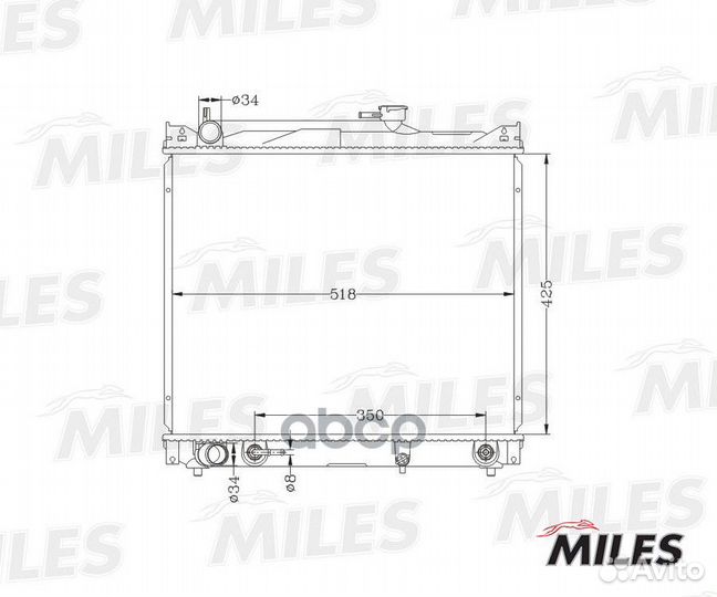 Радиатор suzuki grand vitara 2.0 97- acrb113 Miles