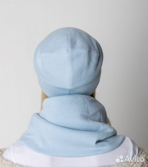 Комплект шапка и снуд женский